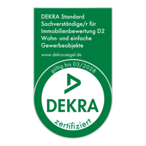 DEKRA zertifizierter Sachverständiger für Immobilienbewertung - gültig bis 03/2028